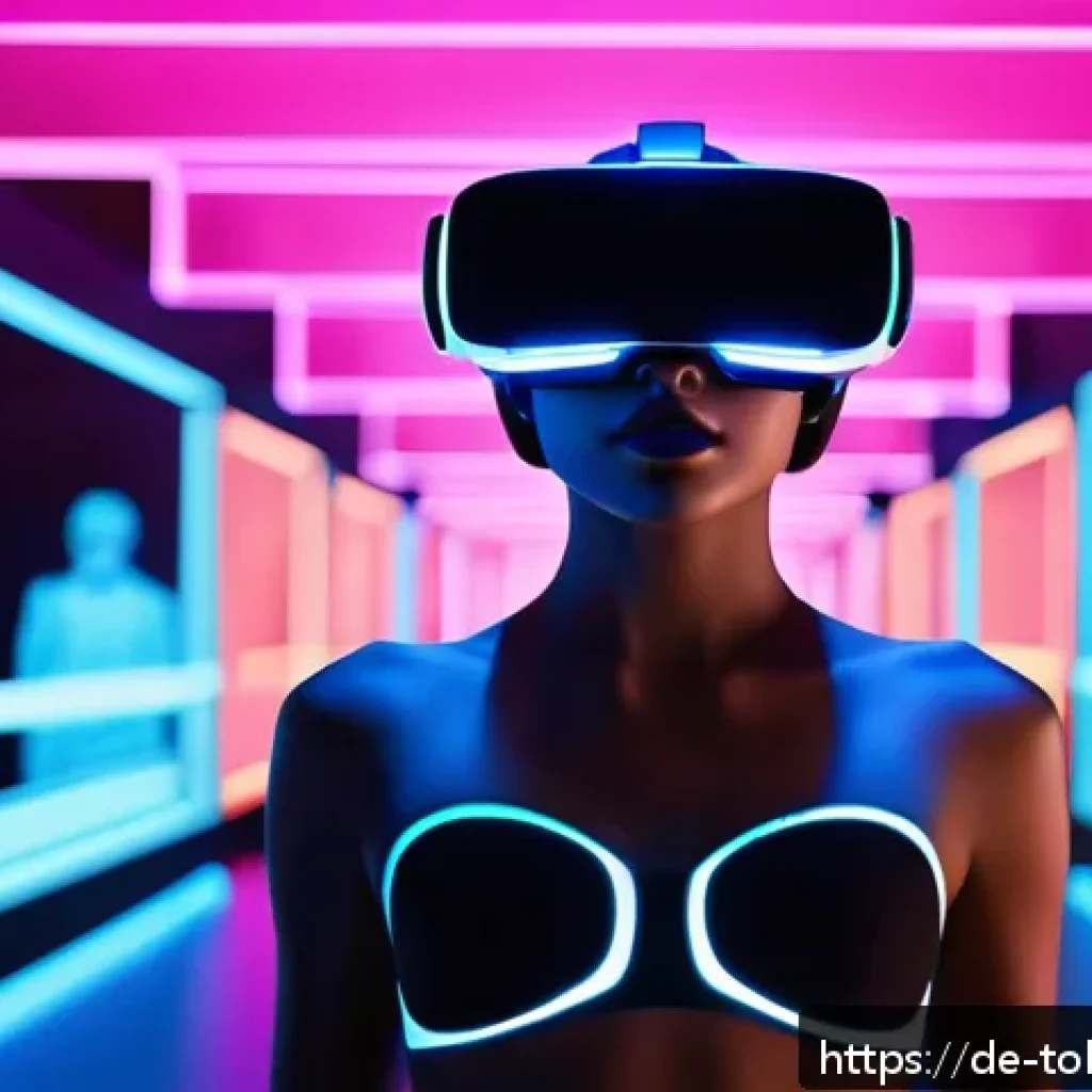 NFT 패션의 소비 트렌드 변화 - A futuristic digital fashion runway scene in a sleek virtual reality environment, featuring diverse ...